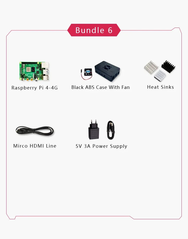 Raspberry Pi 4 Model B 2GB 4GB 8GB RAM Quad Core 1.5GHz Single Board Computer