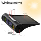 Digital LCD Display Universal Smart Car TPMS Tyre Pressure Monitoring System Auto Security Alarm Solar Charging