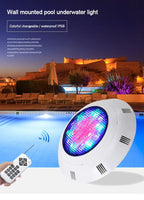 LED Swimming Pool Lights RGB AC12V 12W 18W 25W 35W 45W IP68 Waterproof Lamp with Remote Controller for pool party
