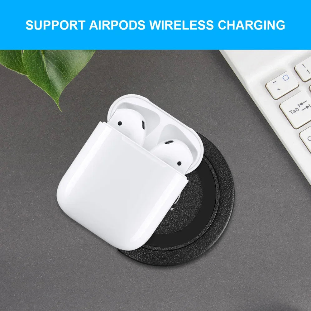 QI 3 in 1 Wireless Charger Built in Type-C USB Ports Desktop Embedded Charging Station for iPhone 13 Xiaomi Airpods Mobile Phone
