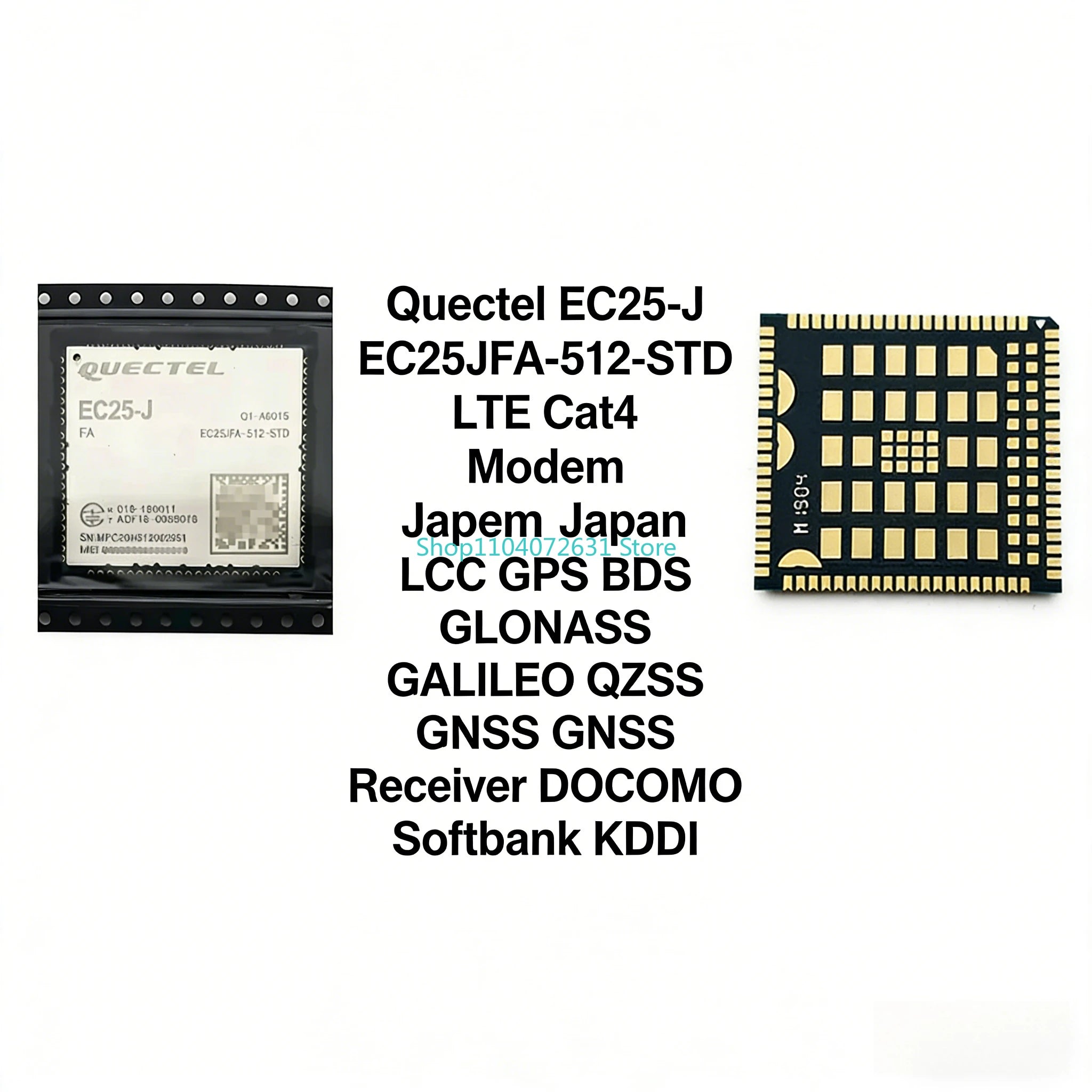 Quectel EC25-J LTE Cat4 Modem EC25JFA-512-STD Japan LCC GNSS Receiver GPS BDS GLONASS GALILEO QZSS DOCOMO Softbank KDDI