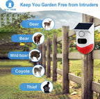 Tuya Smart WiFi Infrared Motion Detector Solar Outdoor PIR Wireless Strobe Siren Detector Sound Alarm Waterproof Remote Control