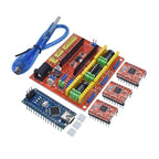 Cnc shield V3 engraving machine 3D Printe+ 4pcs DRV8825 driver expansion board for Arduino + UNOR3 with USB cable
