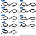GX12 GX16-2/3/4/5/6/7/8/9/10Pin Electronic Connection Waterproof Heat-resistant Male Female Connectors With 1M Cable