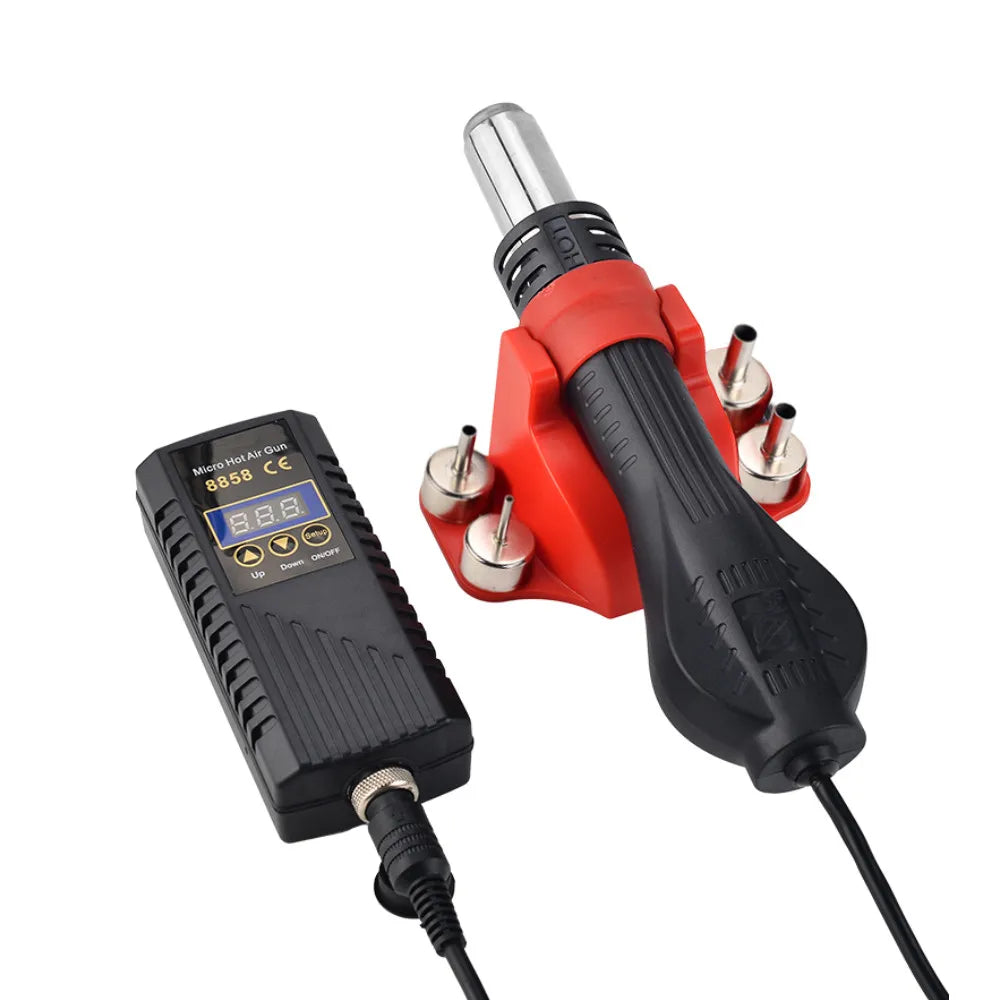 JCD 8858A Micro Hot Air Gun 750W Soldering Rework Station LCD Digital Display Hair Dryer Welding Repair Tools BGA SMD Heat Gun
