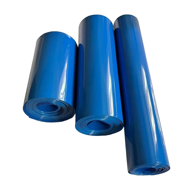 1kg Blue PVC Heat Shrink Sleeve Roll 110-450mm Wide Insulating Film for DIY Lithium Battery Pack Assembly