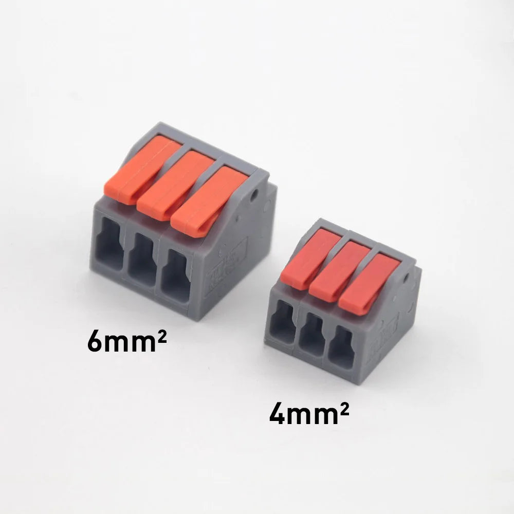 1PC Wire Connector Electric Cable Led Conectors Fast Terminals Blocks Docking Butt Household Electrician Tools For 4mm² 6mm²