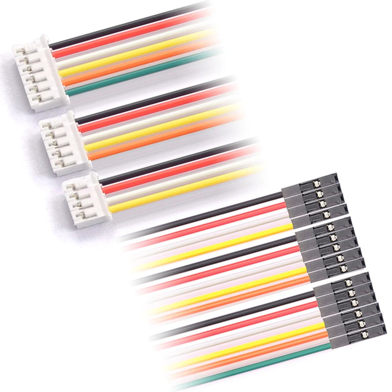 10PCS Dupont Line to SH1.0/MX1.25/ZH1.5/HY2.0/PH2.0/XH2.54 Cable 1P Female 2/3/4/5/6/P 20CM  26AWG 28AWG Jumper Wire