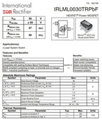 10PCS IRLML0030TRPBF IRLML0030 IRLML0040 IRLML0060 IRLML0100 IRLML2244 IRLML2246 TRPBF SOT23 N/P-Channel MOSFET SMD transistor