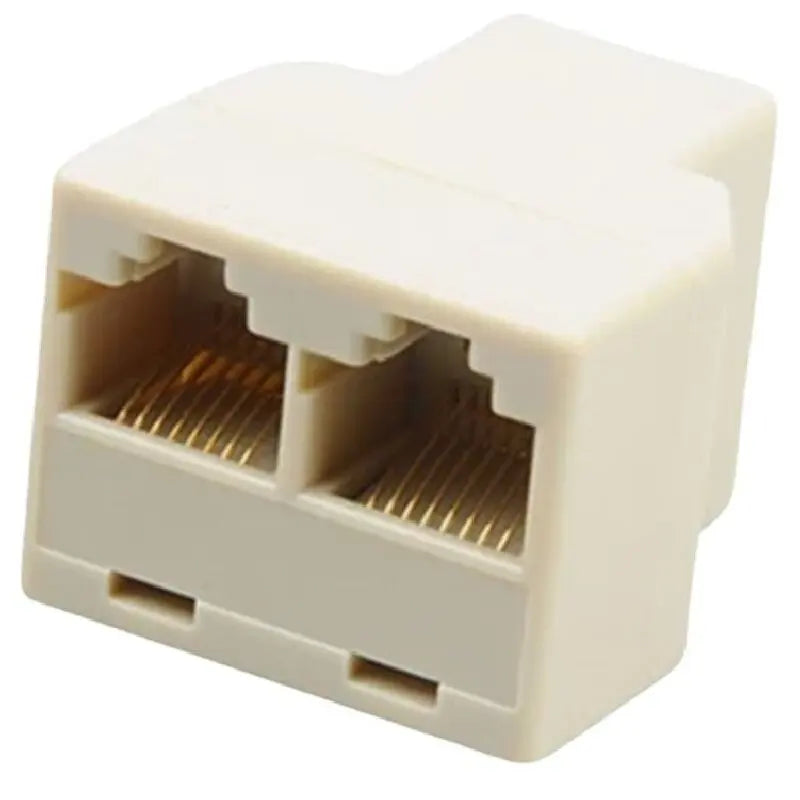 RJ45 Network Cable Splitter One in Two Connector Network Three-Way Head Data Splitter for Ethernet Cable Connection