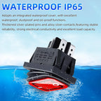 SAJOO Waterproof Rocker Switch KCD4 4Pin/6Pin DPDT With LED Lights Vehicle Boat Power Switch ON OFF 12V 24V 220V Size 22*30mm