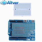 UNO Proto Shield Prototype Expansion Board with SYB‑170 Mini Breadboard,DIY Prototype Shield Compatible with Arduino UNO R3