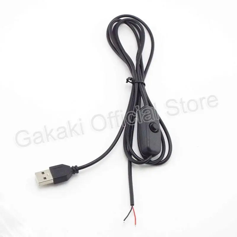 LED Strip USB Connector Cable Extension 2 Pin Power Supply Wire On/Off Switch Electrical 5V Wire For LED Lighting