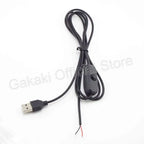 LED Strip USB Connector Cable Extension 2 Pin Power Supply Wire On/Off Switch Electrical 5V Wire For LED Lighting