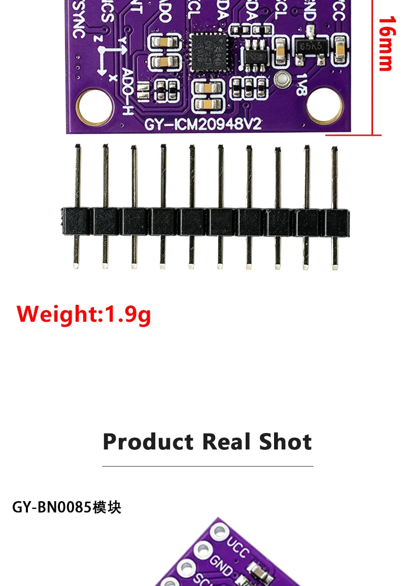 WAVGAT High Accuracy Nine-Axis 9DOF AHRS Sensor Module GY- BNO080 BNO085 GY-ICM20948V2 AR VR IMU