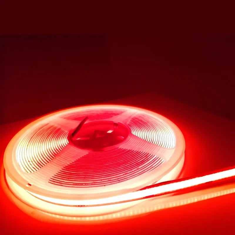 COB LED Strip Lights 320 LEDs/m High Density Flexible Dimmable FCOB Led Tape Colorful Rope Lighting DC12V 24V Red Green Blue