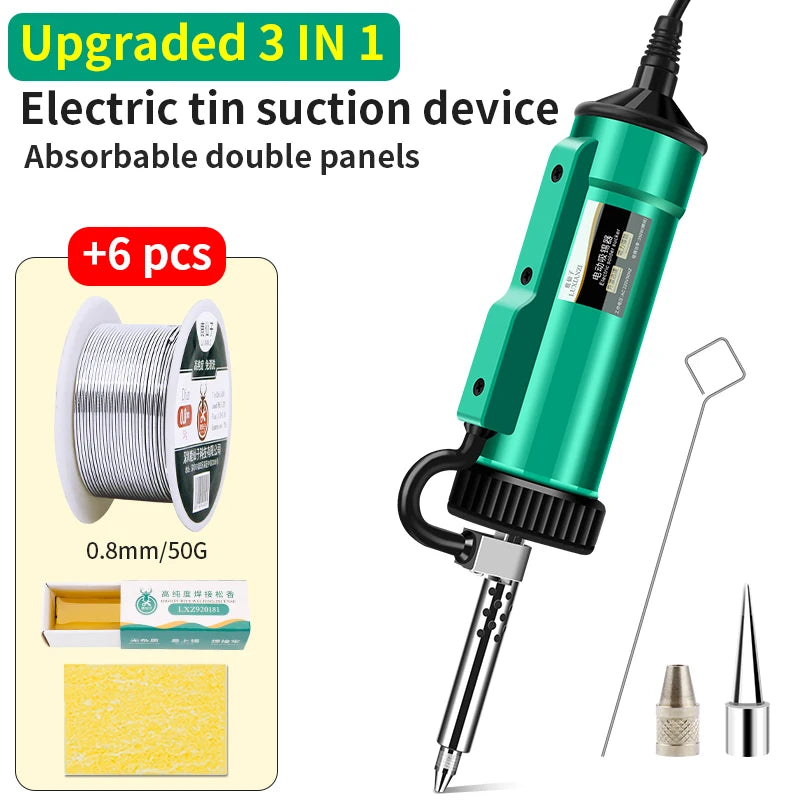 LUXIANZI 40W Desoldering Machine 2IN1 Electric Soldering Iron Suction Tin Sucker Vacuum Gun Hand Welding Tool Desoldering Pump