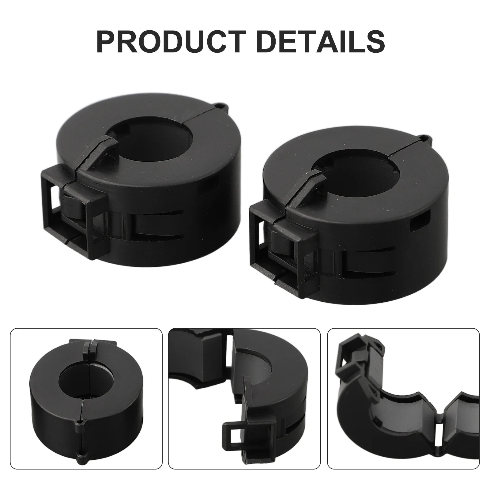 5pcs Ferrite Core Noise Reduction Clip On Rings for RFI Interference Suppression on Audio USB and Power Cables