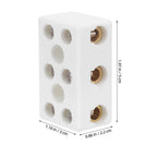 Ceramic Terminal Block 3 Position Screw Strip High Temp Overload Wire Connector Electrical Wiring Terminal Block