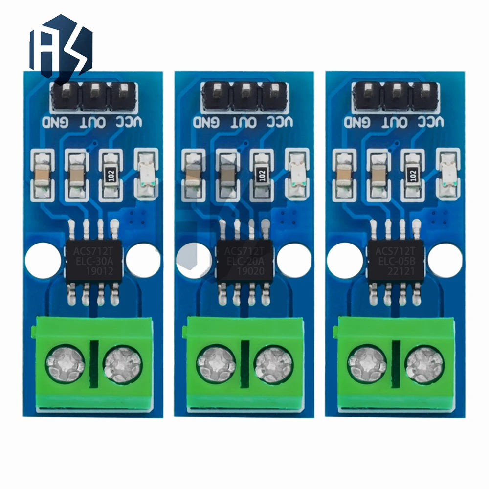 1PCS  ACS712 5A 20A 30A  Range Hall Current Sensor Module ACS712 Module For Arduino 5A 20A 30A