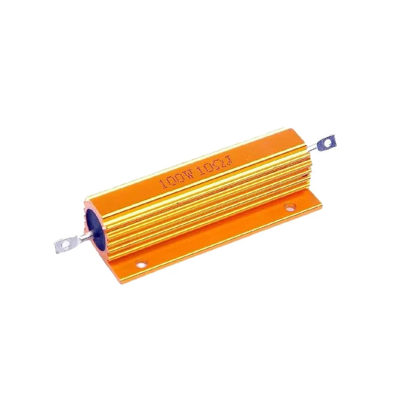 1pcs RX24 100W Aluminum Power Metal Shell Case Wirewound Resistor 1 1.2 1.5 1.8 2 2.2 2.5 3 3.3 4 4.7 5 6 7 8 9 Ohm