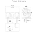 10pcs KF350 3.5mm 2P 3P 4P 5P 6P Terminal 300V 10A KF350 3.5mm Straight Pin PCB Screw Terminal Block