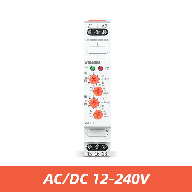 Cyclic Time Relay 220V 24V 12V AC/DC Asymmetrical Flashing Relay between ON and OFF Recycle Timer Repeat Time Adjustable