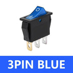 5/20Pcs KCD3 Rocker Switch 3 Pin 2 Position ON OFF 16A 250V 220V 20A  Boat-shape Electric Toggle Switch with LED Light