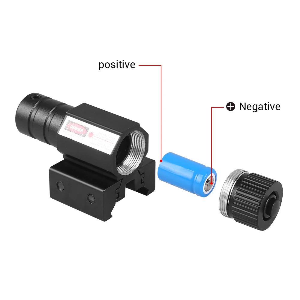 Red Green Dot Laser Sight Scope with Rechargeable Battery + Charger 11mm 20mm Picatinny Rail Mount Rifle Pistol Laser Sight