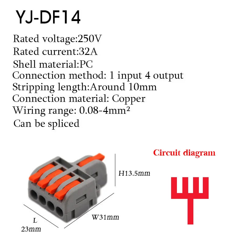 Wire Connector Quick Splitter Mini Splicing Universal Conductor Wiring Cable LED Terminal Block Push-in Electrical Connectors