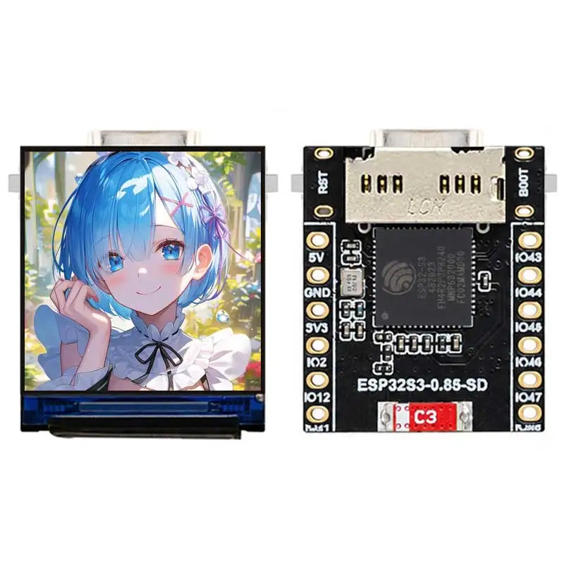 ESP32-S3 FH4R2 Development Board 0.85 Inch 128*128 LCD GC9107 LVGL WiFi BLE5 TF Card RGB LED Type-C For Arduino MicroPython