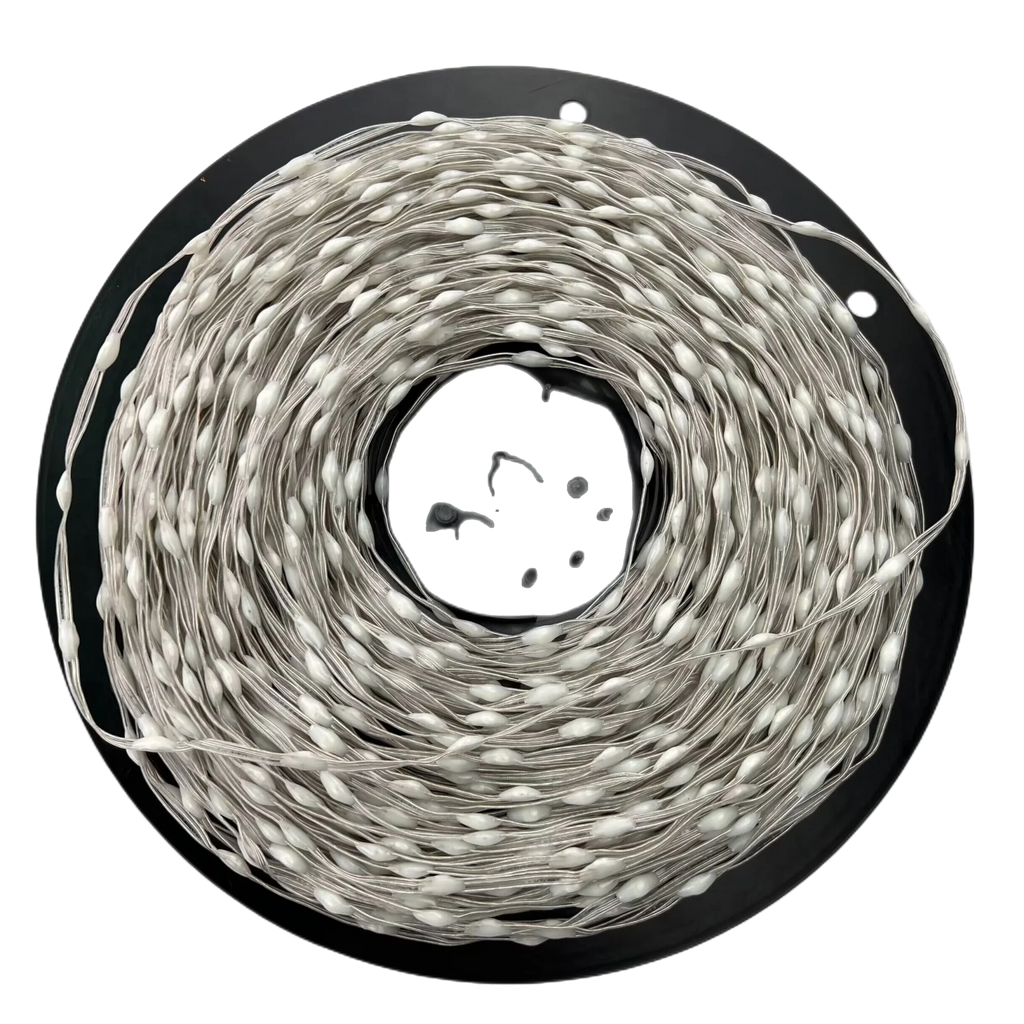 DC24V 1000ct SK6812/WS2811 LED Pebble String Light RGB Addressable Full Color Clear Wire IP65 3D 360 Degree Light-emitting