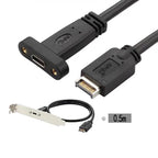 Type E to Type C Front Panel USB C Extend Cable Adapter USB3.1 Converter PC Case PCI Extention Header Data Transfer Wire