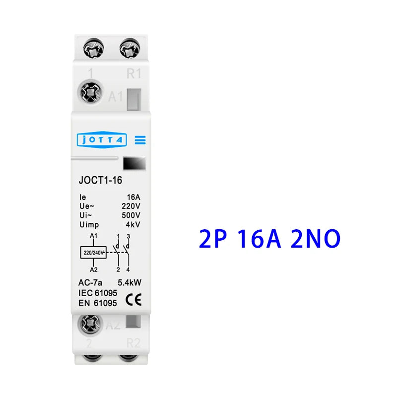 2P 16A/20A/25A  220V/230V 50/60Hz Din Rail Household AC Contactor 1NO 1NC/2NO/2NC For Smart Home