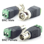 2/5/10pcs 12V DC BNC Male Female Connector Coax CAT5 Video Balun Adapter Plug For Led Strip Lights CCTV Camera Accessories B5