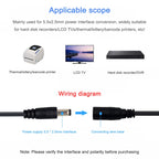 DC Power Supply Adapter Cable 5.5 X 2.1mm Female to MINI DIN 3 Pin / 4 Pin Male For SATO TG-5011-19V-ES TV LCD VCR Lead Wire