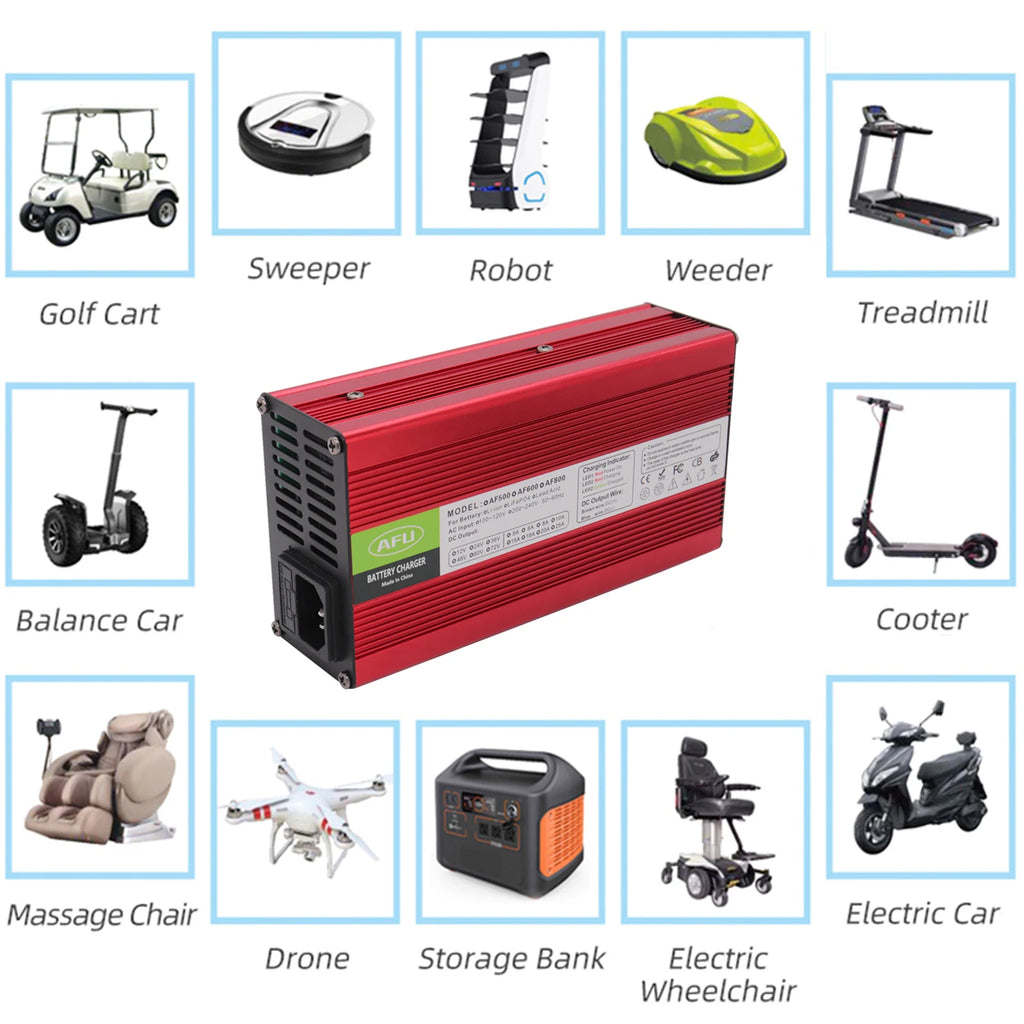 AFU 84V 5A Lithium Battery Charger For 72V 74V 20S Li-Ion Lipo Battery Pack Smart Charger