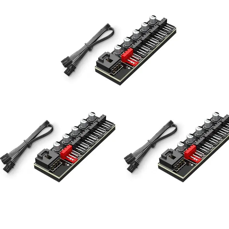 1/2/3pcs 4 Pin PWM Fan Hub Splitter 1 To 5 Way Splitter With 40cm Cable Hub Molex Power Supply For Desktop PC Case Cooling Fans