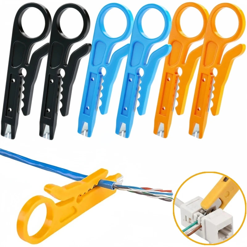 Network Wire Stripper Mini Cable Stripper Tools for RJ45 CAT5 CAT6 Data Lines Wire Knife Crimper Pliers Electricians Hand Tools