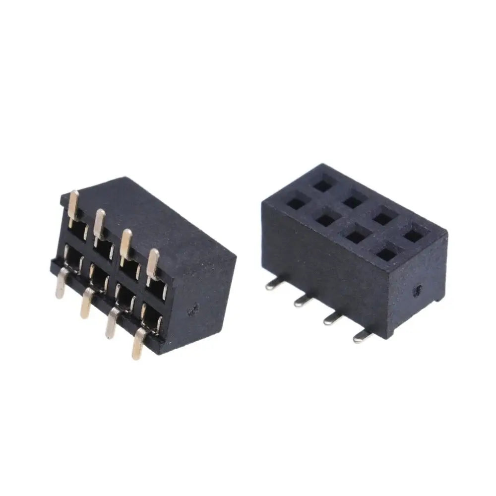 100pcs SMT 1.27mm Dual Vertical SMD PCB 2*3P 2X4P 2X5P 2X6P 2X7P 2X10P 2*12P PH4.3mm Gold Rohs Female Pin Header Connector