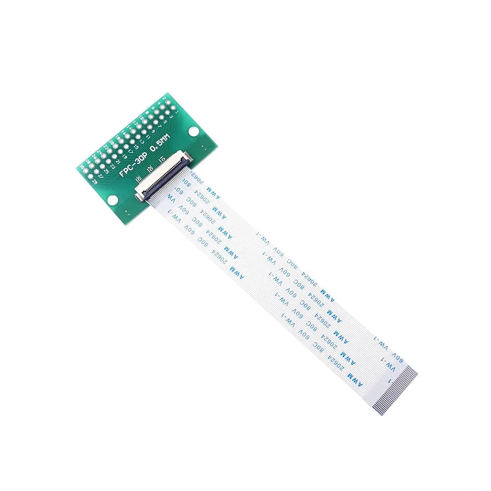 2 Sets FFC FPC Cable 4 6 8 10 12 15 16 20 24 30 34 40 50 60 Pin 0.5mm Pitch to 2.54 mm DIP PCB Adapter Same Reverse Contact Side