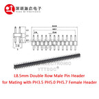10pcs 2.54mm PH3.5 Low Profile Straight Double Row Female 2x2/3/4/5/8/10P Rohs Gold-plate PCB Female Pin Header Socket Connector