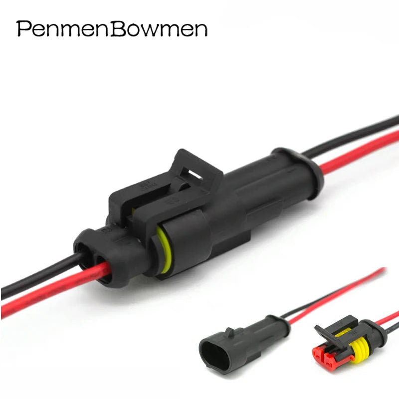 1 Set 1 2 3 4 5 6 Pin Auto Xenon Lamp Electrical Cable Connectors Waterproof Female Male Wire Harness Plug for Car Motorcycle