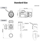 CNLINKO M24 Waterproof IP68 Circular RJ45 Connector 8P8C Cat6 Male/Female Panel Mount for Industrial Automation Marine & Outdoor