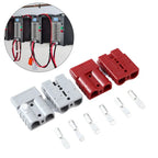Power Connectors 50 AMP Plug Cable Terminal 600V Grey Red Quick Plug Connector Battery Power Connector