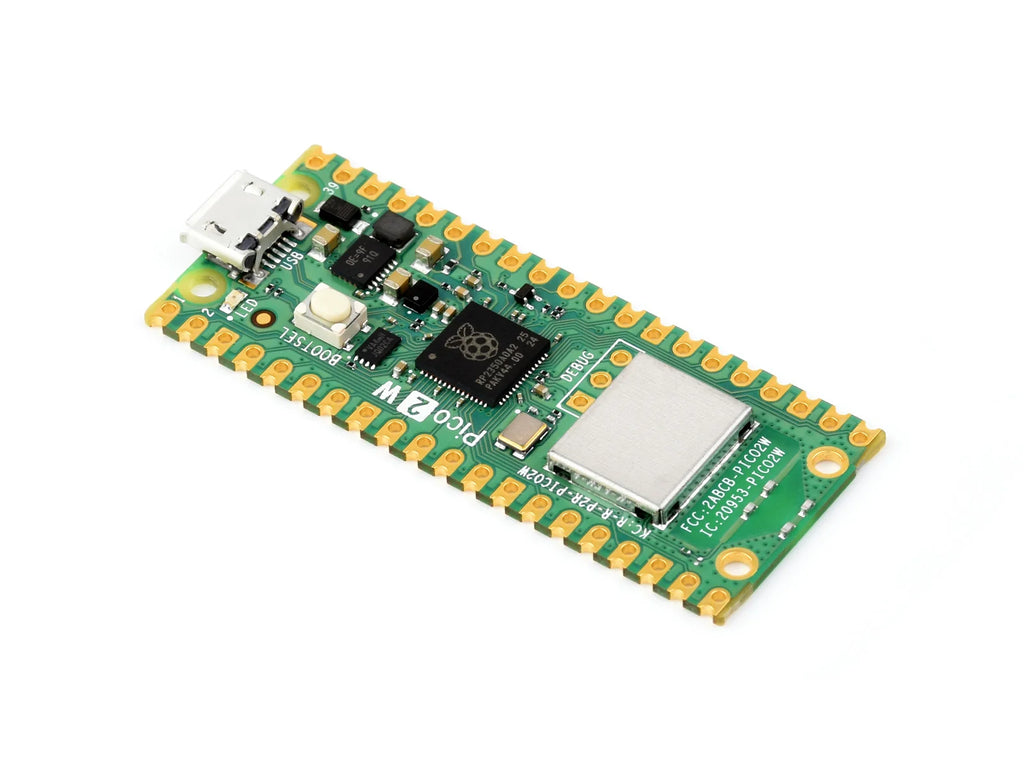 Raspberry Pi Pico 2 W Microcontroller Board, Based on Official RP2350 Chip, 2.4GHz 802.11n WIFI and Bluetooth 5.2