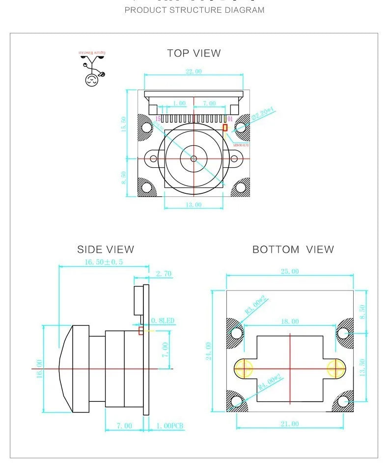Raspberry Pi 5MP Camera OV5647 1080P Optional Wide Angle Night Vision IR-CUT Fisheye Webcam for Raspberry Pi 4 Model B 3B Plus