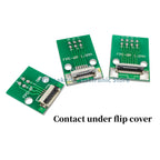 FFC/FPC Adapter Board with Soldered 1.0MM Flip Cover Lower Connector Straight or Bent Pins Available, 4/6/8/10/12/14/16/20/30P