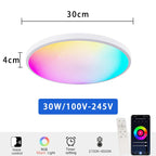 38cm RGB Smart LED Ceiling Light Dimmable Tuya APP Remote Alexa Google Voice Control Living Room Bedroom Home Decor Ceiling Lamp