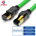 BYXGD Cat5e SFTP Drag Chain Cable 22AWG Double Shielded High Flexible RJ45 Cable IP67 Waterproof For PLC Robotic Arm Automation